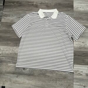 Reebok Golf Polo Shirt 3XL XXXL Stretch‎ Performance Purple Lightweight Striped